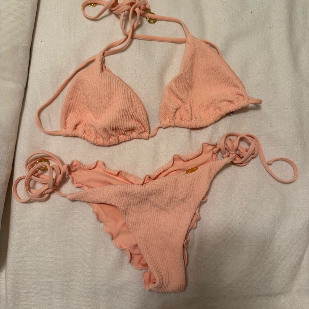Luli Fama Peach Bikini Set